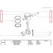 Piston , piston rings and bolts KIT 82,00 mm