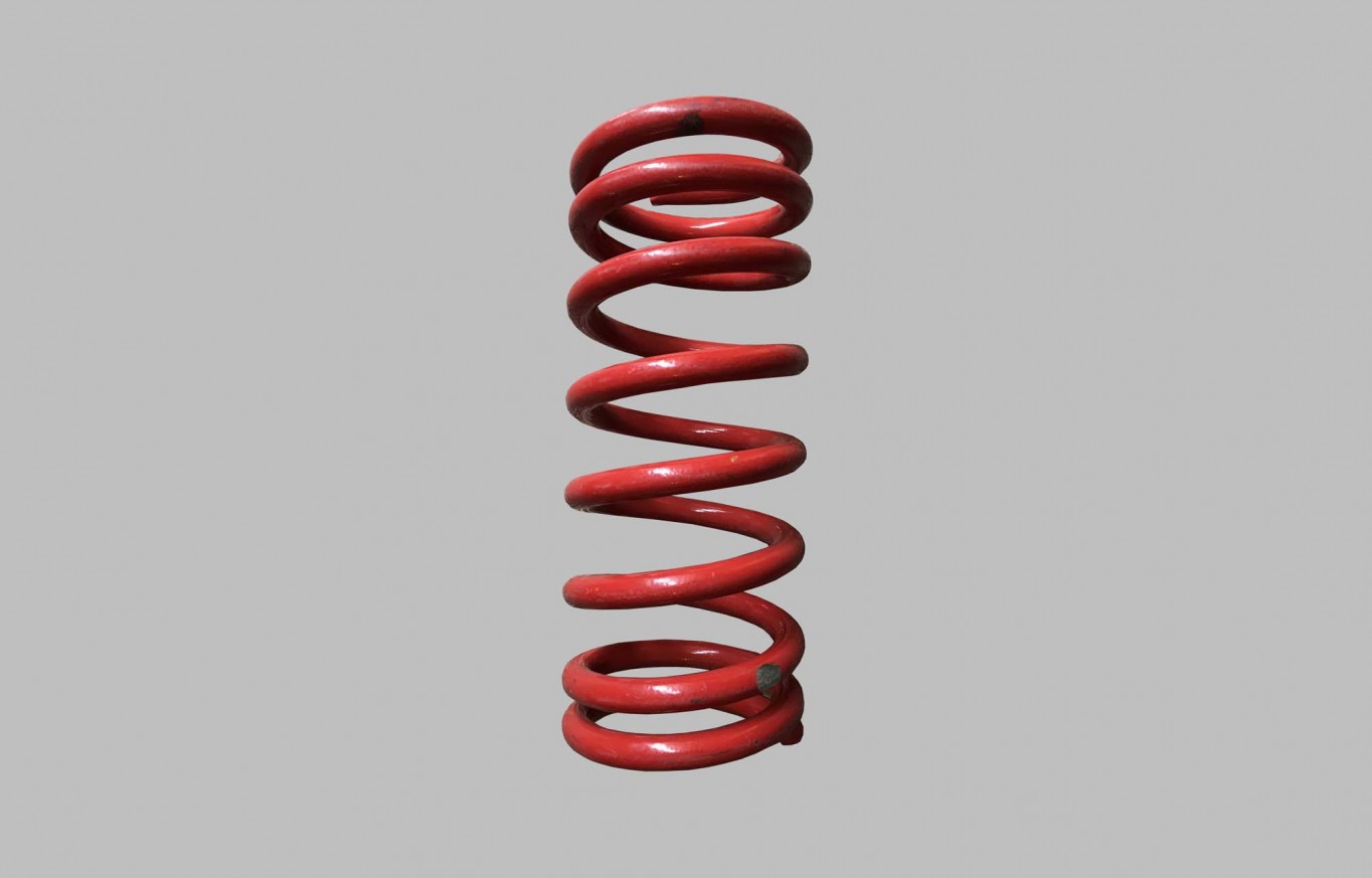 Front coil spring variable stepping