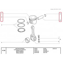 Pistons and bolts KIT 82,80mm 