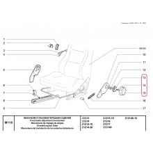 Χερούλι μπροστινό κάθισμα από μέταλλο σετ