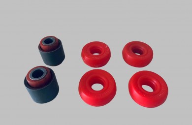 Pads and bushings repair kit front shock absorber, polyurethane