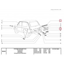 Label 4x4 for rear door with tailgate cover SET AvtoVAZ