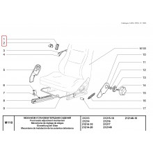 Cover plate and knob seatback tipping catch